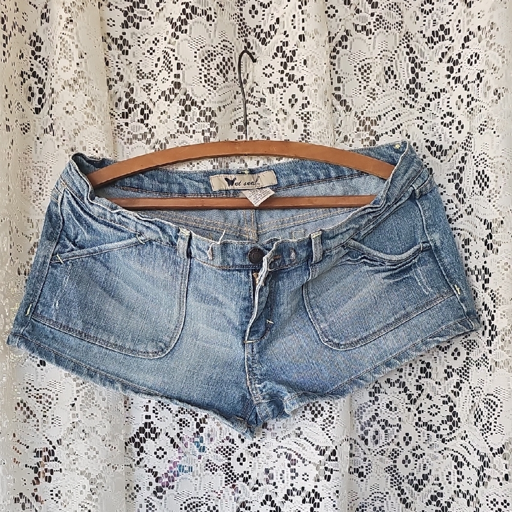 Blue Denim Women Shorts